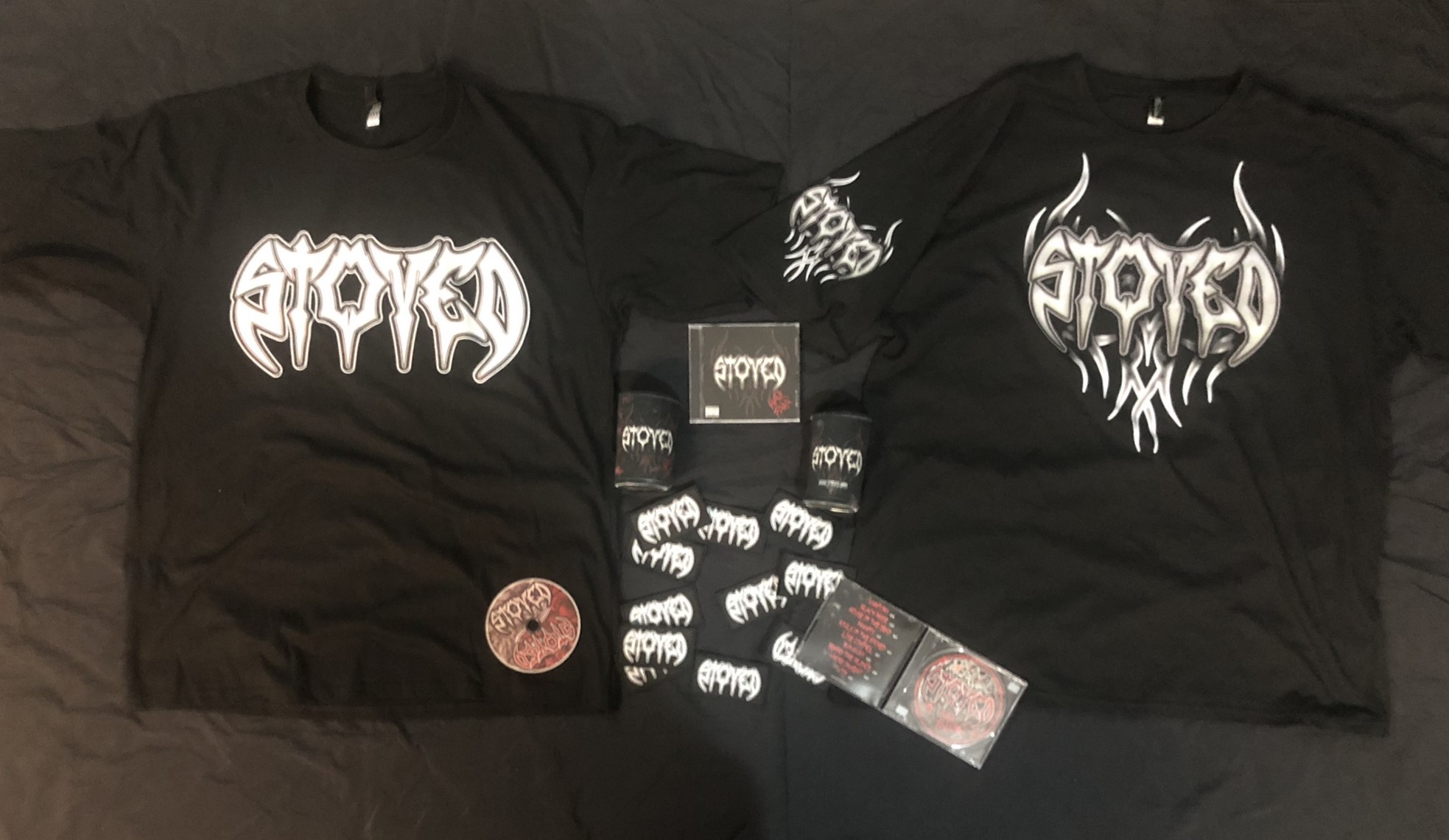 Stoved Merch Available at shows